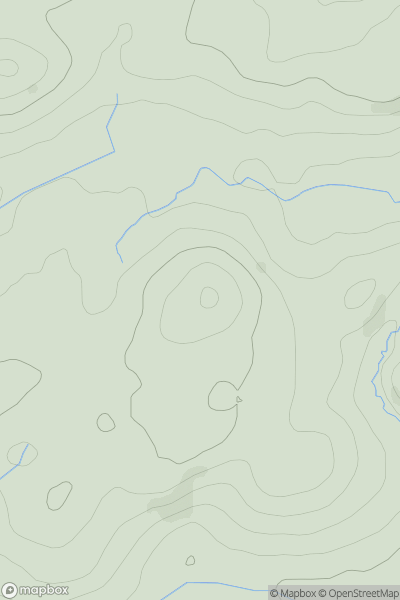 Thumbnail image for Moelywigoedd showing contour plot for surrounding peak