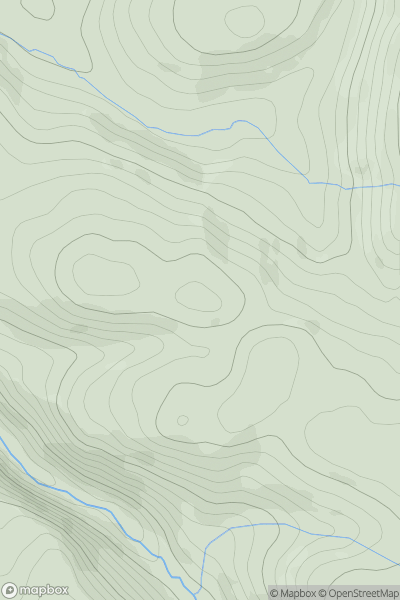 Thumbnail image for Ffridd Cae-crydd showing contour plot for surrounding peak