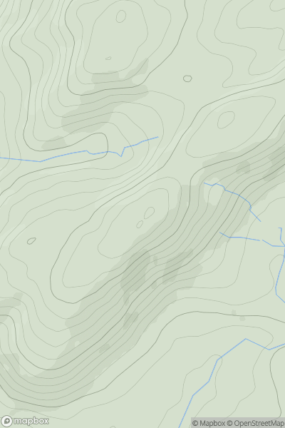 Thumbnail image for Bryn-y-pentre showing contour plot for surrounding peak