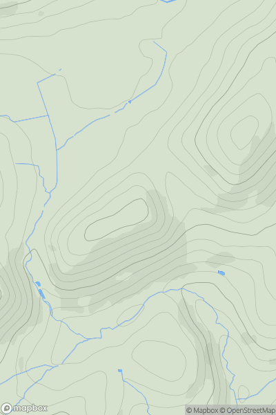 Thumbnail image for Banc Bwlchdrebannau showing contour plot for surrounding peak