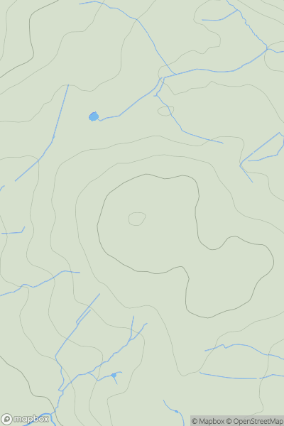 Thumbnail image for Pen Tynewydd showing contour plot for surrounding peak