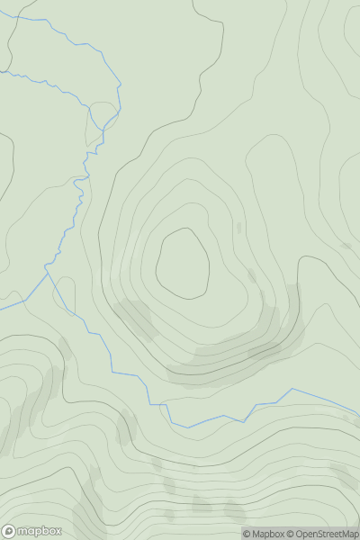 Thumbnail image for Llethr Bledrig showing contour plot for surrounding peak