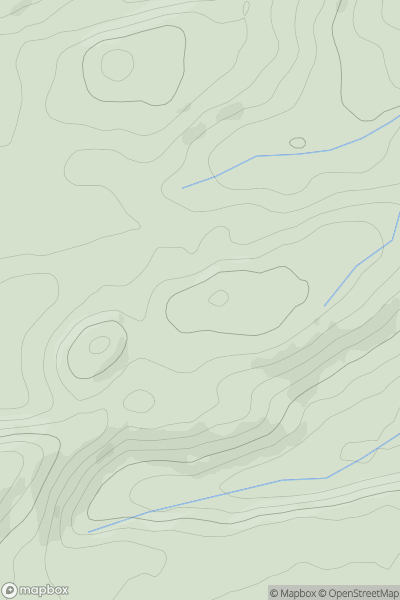 Thumbnail image for Bryn Fron-fawr showing contour plot for surrounding peak