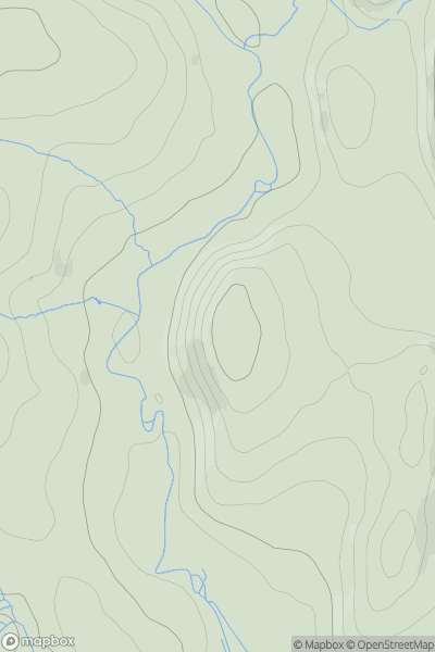 Thumbnail image for Pen Coed Llety'refail showing contour plot for surrounding peak