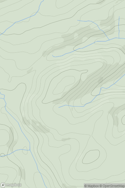 Thumbnail image for Cefn Vaynor showing contour plot for surrounding peak