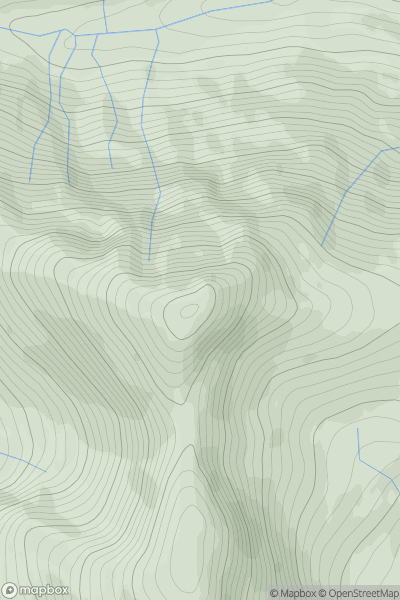 Thumbnail image for Beinn Challuim (Ben Challum) showing contour plot for surrounding peak