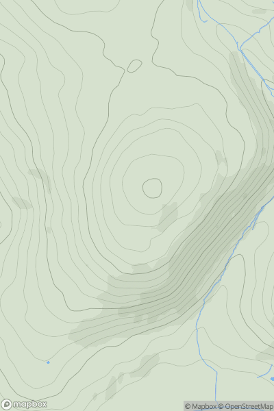 Thumbnail image for Pencoed-y-foel showing contour plot for surrounding peak