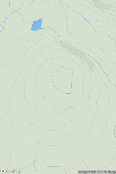 Thumbnail image for Pen Pant-y-ffynnon showing contour plot for surrounding peak