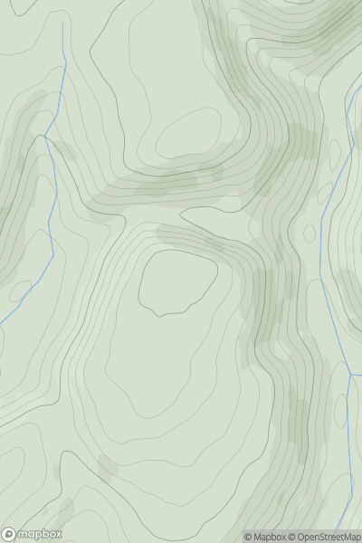 Thumbnail image for Allt Cynarth showing contour plot for surrounding peak