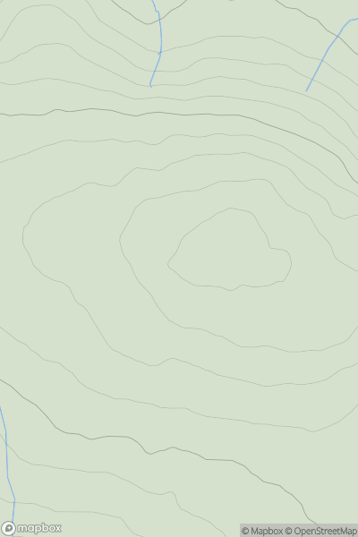 Thumbnail image for Mynydd Crogwy showing contour plot for surrounding peak