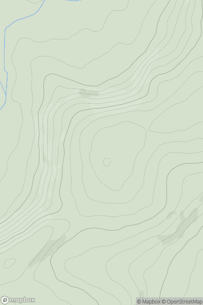 Thumbnail image for Castell Allt-goch showing contour plot for surrounding peak