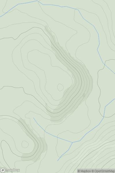Thumbnail image for Allt Maes-troyddyn showing contour plot for surrounding peak