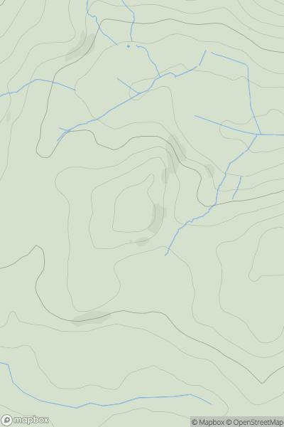 Thumbnail image for Cefnyberin showing contour plot for surrounding peak