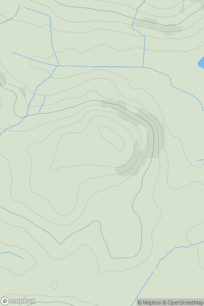 Thumbnail image for Pen Gwern-y-go showing contour plot for surrounding peak