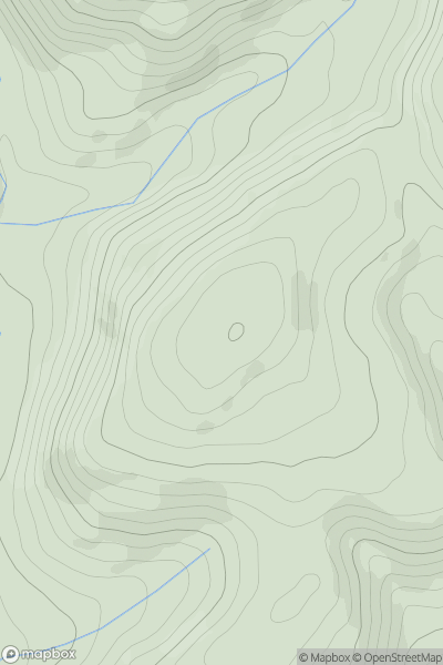 Thumbnail image for Allt Llainoleu showing contour plot for surrounding peak