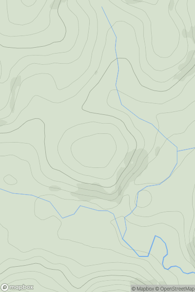 Thumbnail image for Pen Rhydyfallen-isaf showing contour plot for surrounding peak