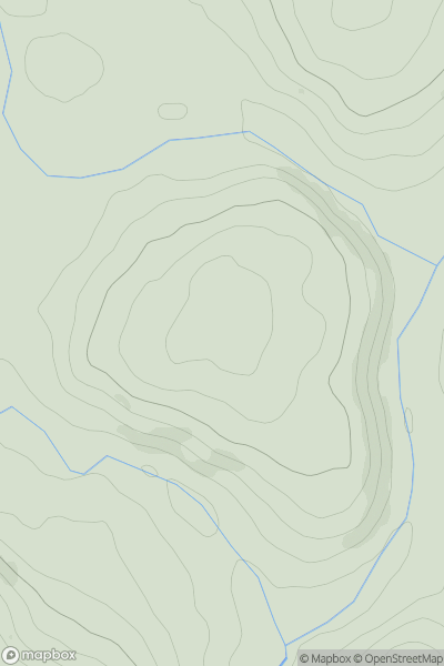 Thumbnail image for Allt Pen-bryn showing contour plot for surrounding peak