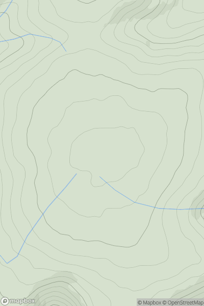 Thumbnail image for Bryn-hawddgar showing contour plot for surrounding peak