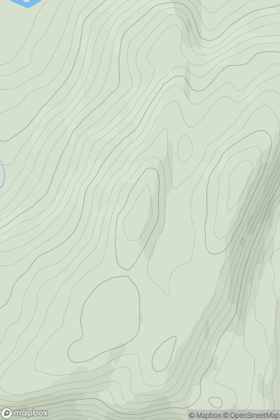 Thumbnail image for Mynydd Cae-du showing contour plot for surrounding peak