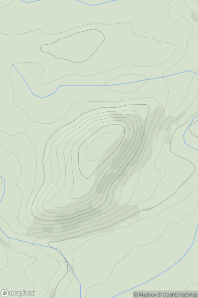 Thumbnail image for Gaer-fawr Hill showing contour plot for surrounding peak