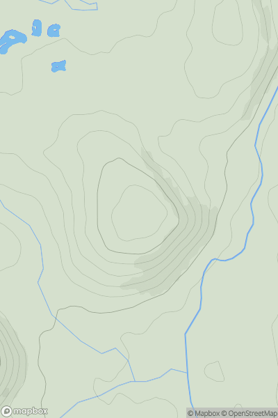 Thumbnail image for Brynyreglwys showing contour plot for surrounding peak