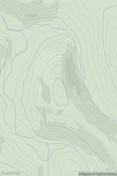 Thumbnail image for Coed y Dyffryn showing contour plot for surrounding peak