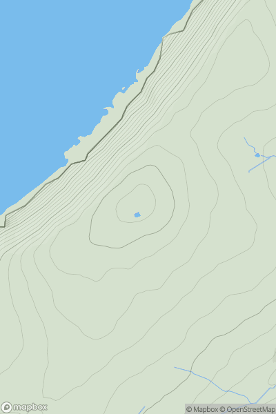 Thumbnail image for Penmoelciliau showing contour plot for surrounding peak