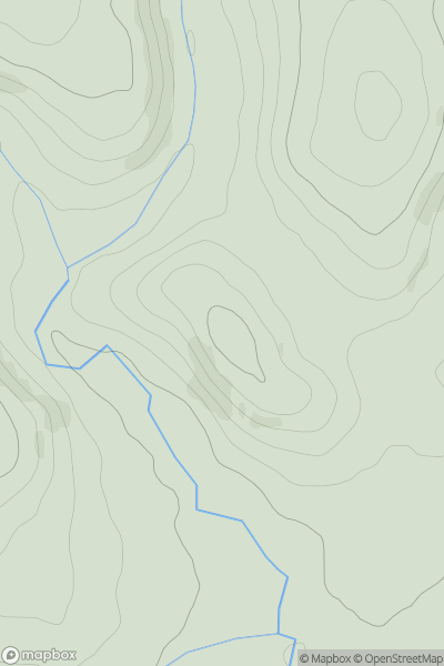 Thumbnail image for Gaer Maesmynach showing contour plot for surrounding peak
