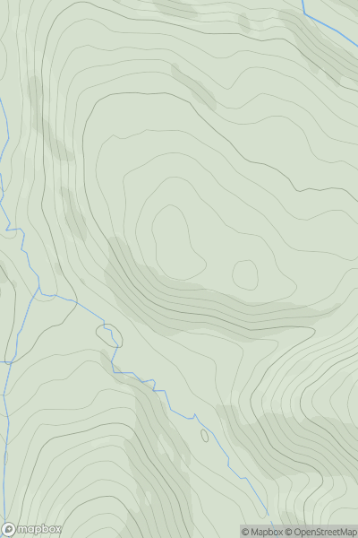 Thumbnail image for Pen-y-rhiw showing contour plot for surrounding peak
