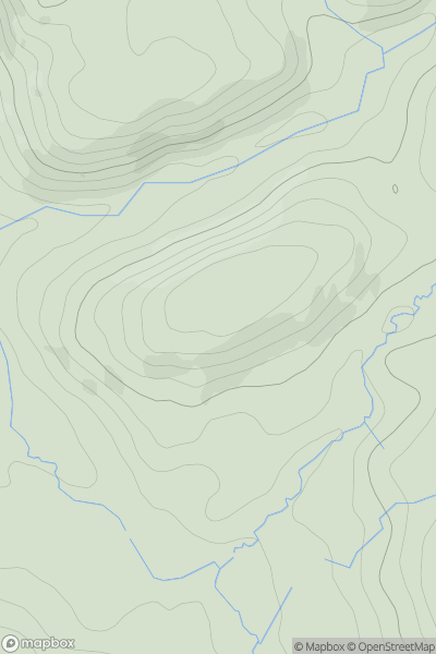 Thumbnail image for Cefn-cyfronydd showing contour plot for surrounding peak