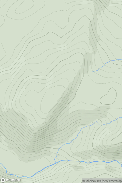 Thumbnail image for Mynydd Cynffyrch showing contour plot for surrounding peak