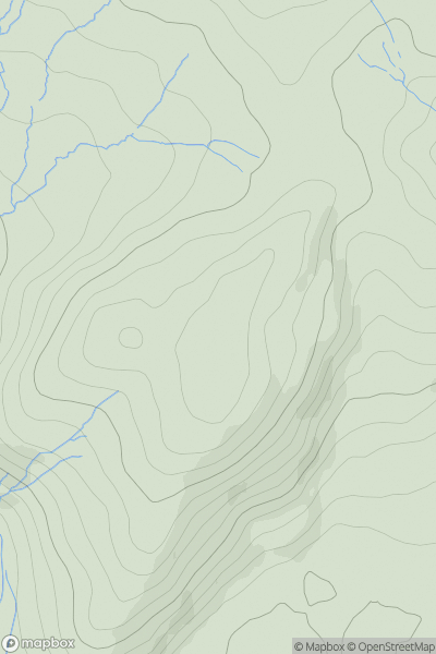 Thumbnail image for Cefnbenydd showing contour plot for surrounding peak