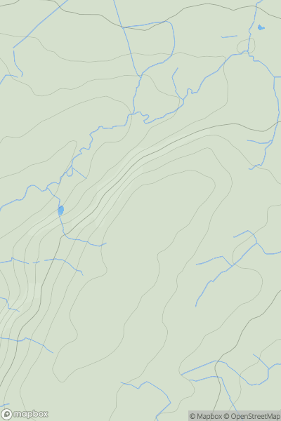 Thumbnail image for Pen Crugcwn showing contour plot for surrounding peak