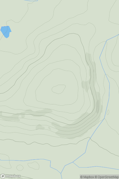 Thumbnail image for Bryn-biettyn showing contour plot for surrounding peak