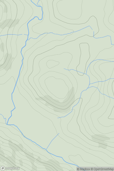 Thumbnail image for Pen Aberbechan showing contour plot for surrounding peak