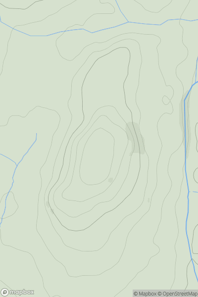 Thumbnail image for Penfedw Fawr showing contour plot for surrounding peak
