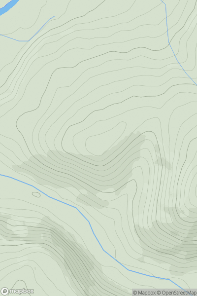 Thumbnail image for Pen-y-gyrn showing contour plot for surrounding peak