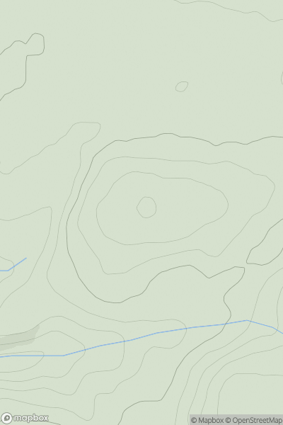 Thumbnail image for Allt y Fawnen showing contour plot for surrounding peak