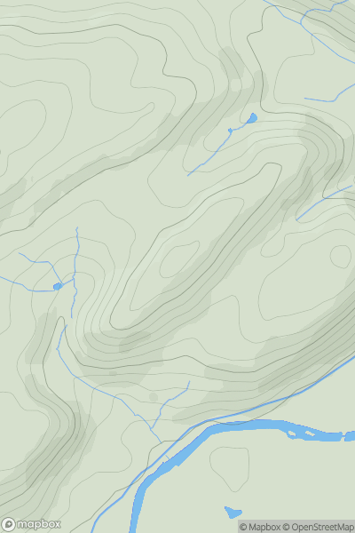 Thumbnail image for Dolforwyn Castle showing contour plot for surrounding peak