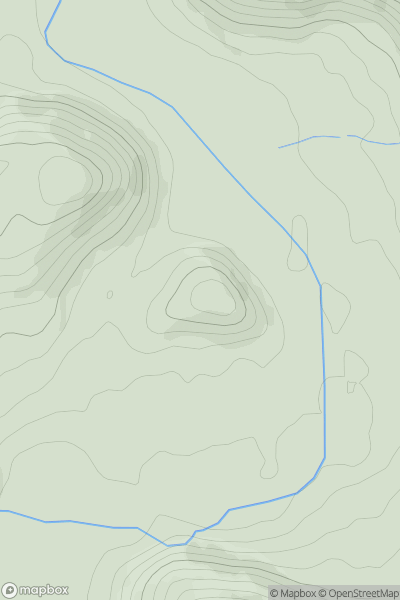 Thumbnail image for Dinas Bach showing contour plot for surrounding peak