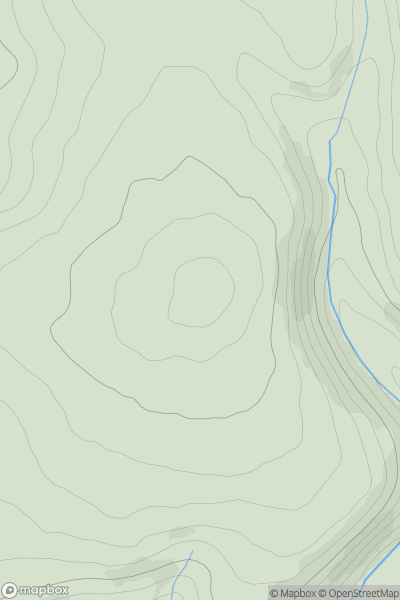 Thumbnail image for Allt yr Esgob showing contour plot for surrounding peak
