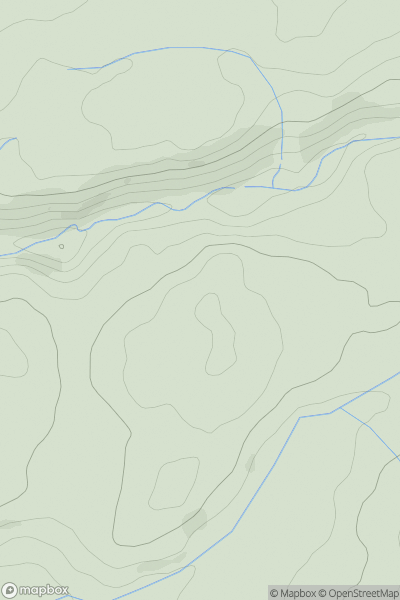 Thumbnail image for Cnwc y Barcud showing contour plot for surrounding peak