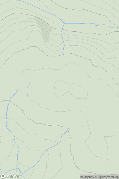 Thumbnail image for Pen Trehir Uchaf showing contour plot for surrounding peak