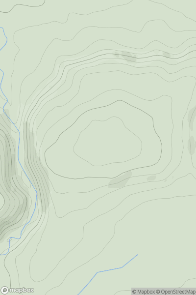 Thumbnail image for Allt yr Haearn showing contour plot for surrounding peak