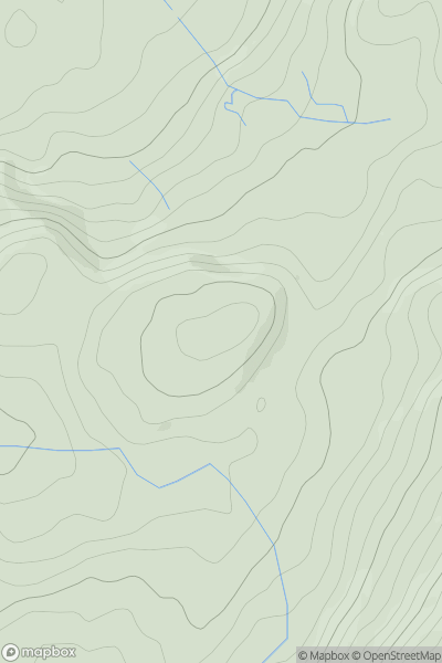Thumbnail image for Cefngweiriog showing contour plot for surrounding peak