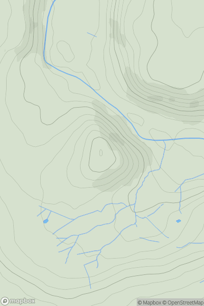 Thumbnail image for Craig Gwrtheyrn showing contour plot for surrounding peak