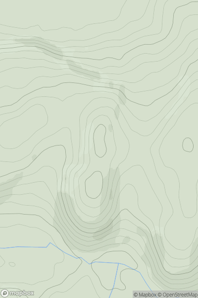 Thumbnail image for Pen Bwlch-mawr showing contour plot for surrounding peak