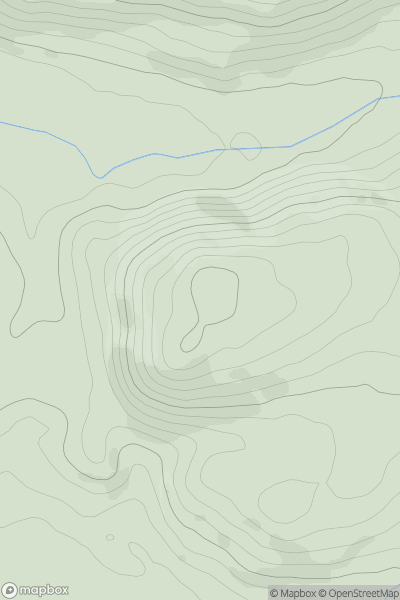 Thumbnail image for Banc y Gwmryn showing contour plot for surrounding peak