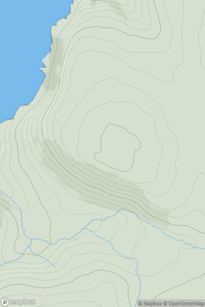 Thumbnail image for Gaer Lwyd showing contour plot for surrounding peak