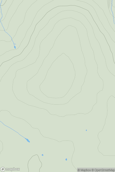 Thumbnail image for Pen Ffynnoncyff showing contour plot for surrounding peak